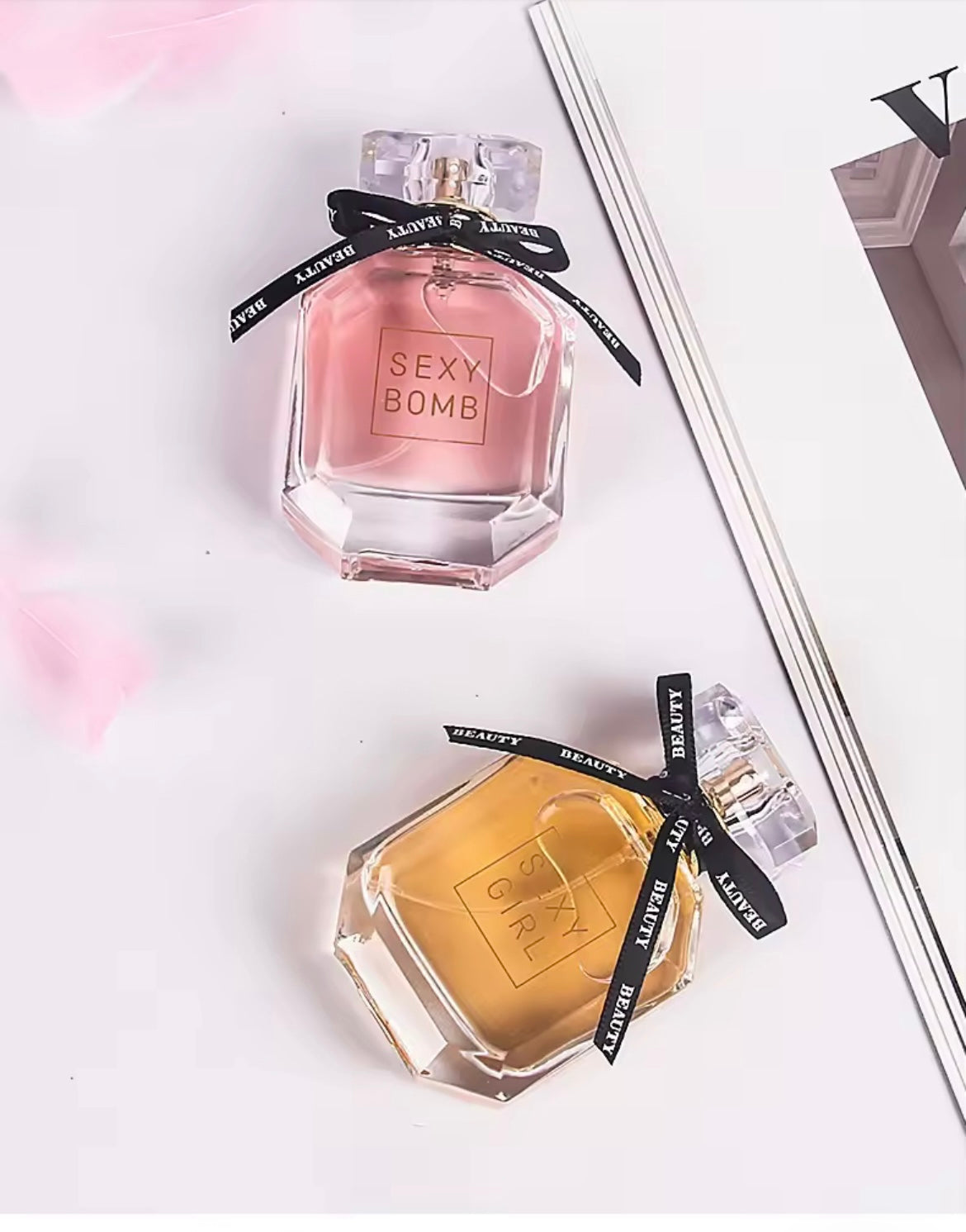 AMS – “Rose Bomb” Eau de Parfum Femme | Brume Sensuelle Fruitée & Florale | Élégance Sexy & Tenue Long