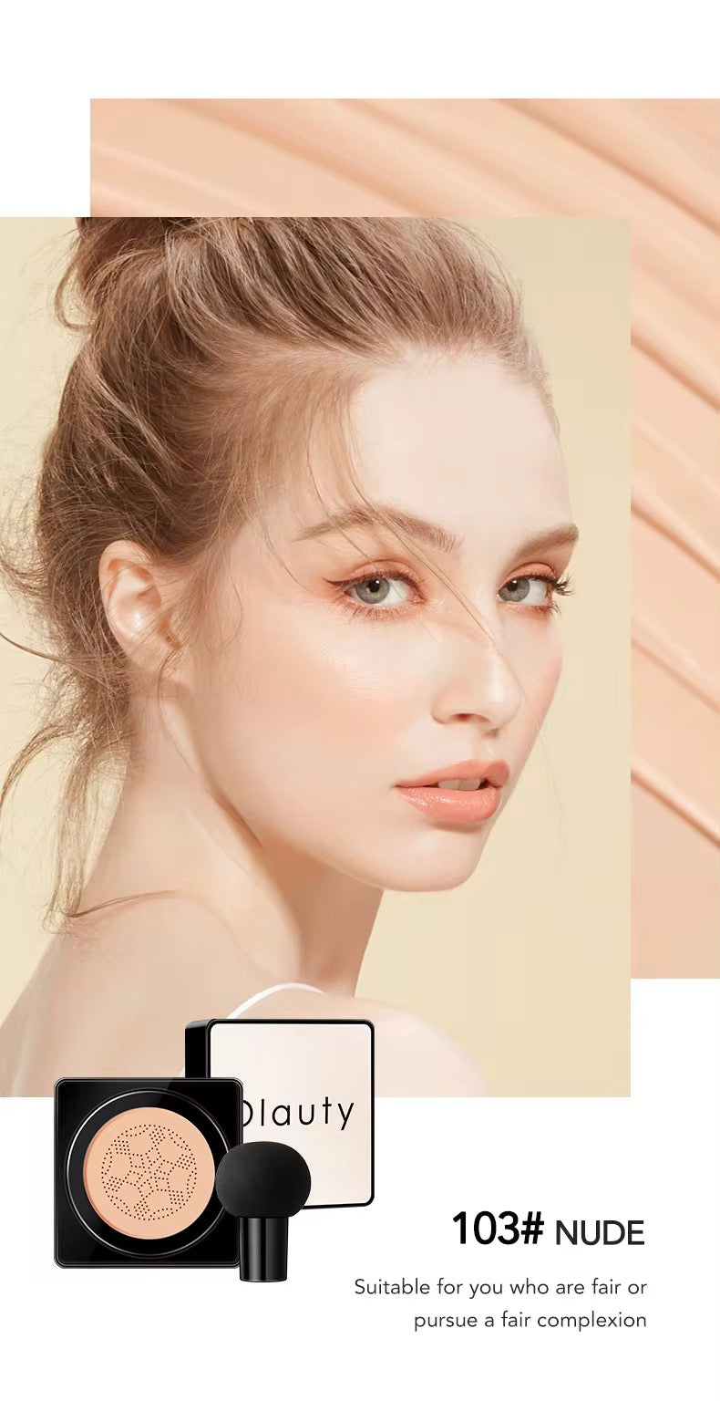 AMS Velvet Mushroom CC – Cushion Crème Éclaircissante & Hydratante | Teint Naturel & Soin Unifiant