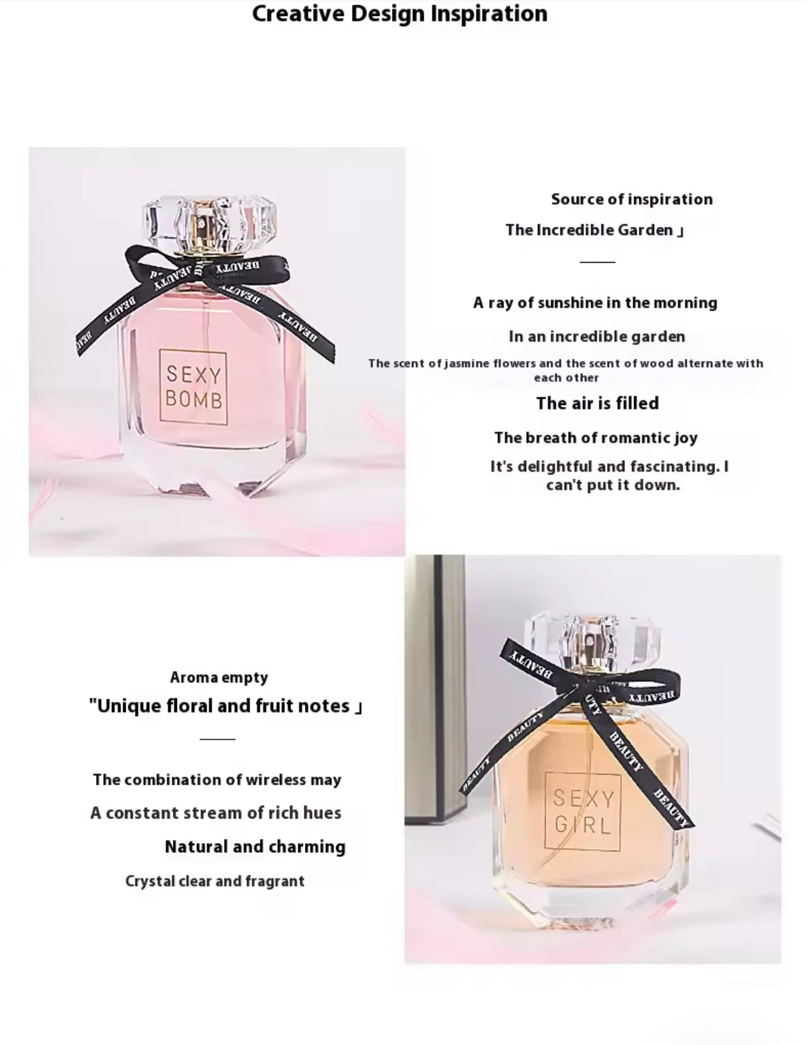 AMS – “Rose Bomb” Eau de Parfum Femme | Brume Sensuelle Fruitée & Florale | Élégance Sexy & Tenue Long