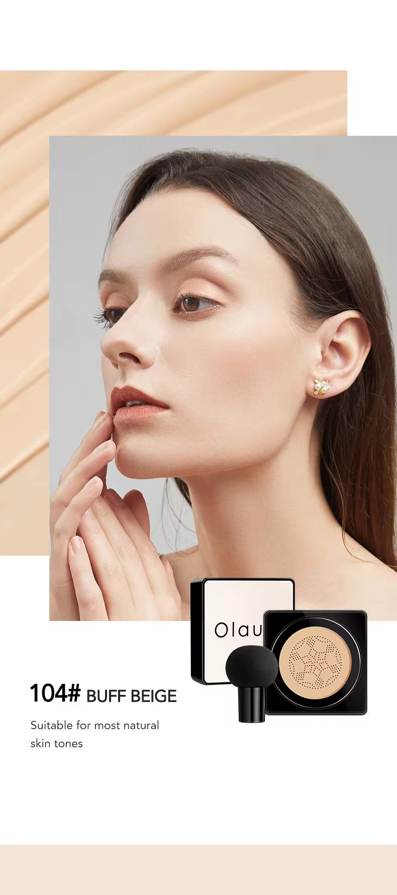 AMS Velvet Mushroom CC – Cushion Crème Éclaircissante & Hydratante | Teint Naturel & Soin Unifiant