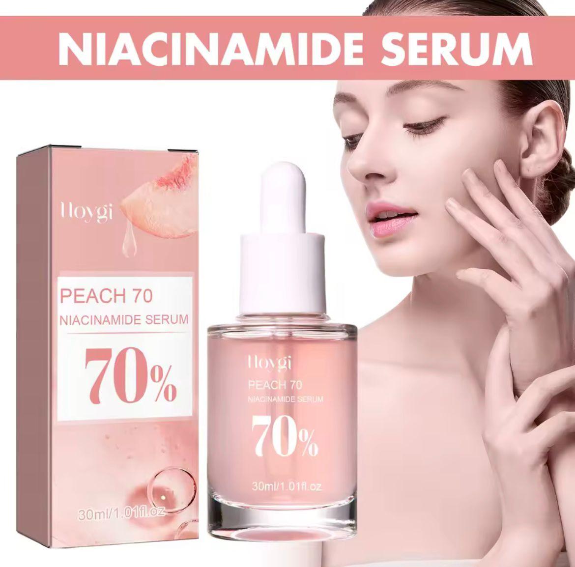 đ AMS Peach Glow Serum
SĂ©rum Visage Haute Concentration â 70% Niacinamide & Extrait de PĂȘche | Anti-Taches, Ăclat & Peau Parfaite