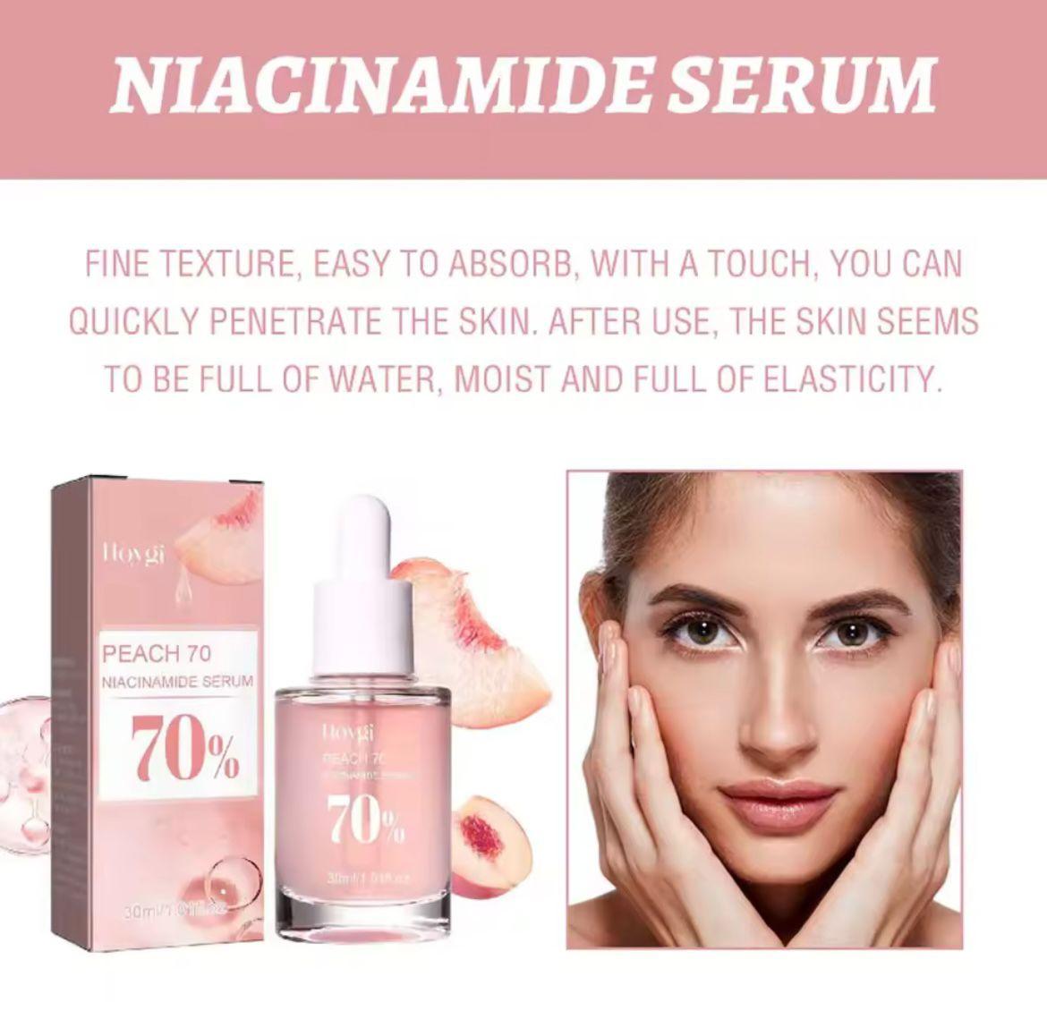 đ AMS Peach Glow Serum
SĂ©rum Visage Haute Concentration â 70% Niacinamide & Extrait de PĂȘche | Anti-Taches, Ăclat & Peau Parfaite
