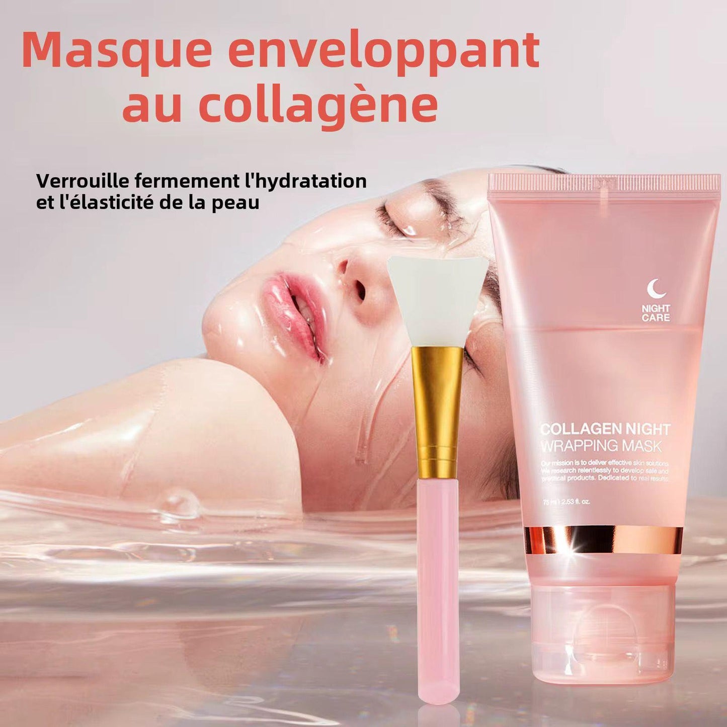 AMS Luminous Peel – Collagène Hydrolysé Coréen • Soin de Nuit Éclat Luxe