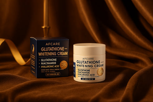 Crème AFCARE Glutathione luxe soie dorée bougie - soin visage blanchissant prestige élégance soir