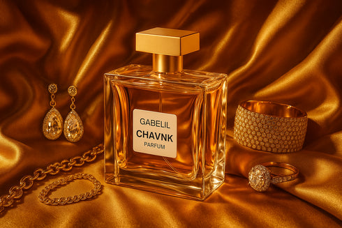 Parfum Gabelil Chavnk soie dorée bijoux luxe - eau de parfum féminin élégant prestige cadeau