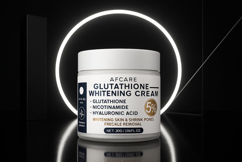 Crème AFCARE Glutathione 5% fond noir professionnel - blanchissante anti-taches réduction pores
