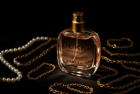 Parfum JeKK romantique perles bijoux dorés luxe - eau de parfum féminin élégant prestige cadeau