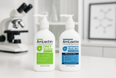 AmLactin Daily Nourish et Intensive Healing laboratoire - lotions dermatologiques recommandées professionnels