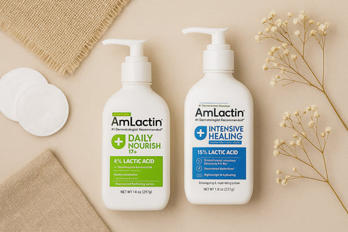 AmLactin Daily Nourish et Intensive Healing spa naturel - lotions exfoliantes hydratantes routine beauté