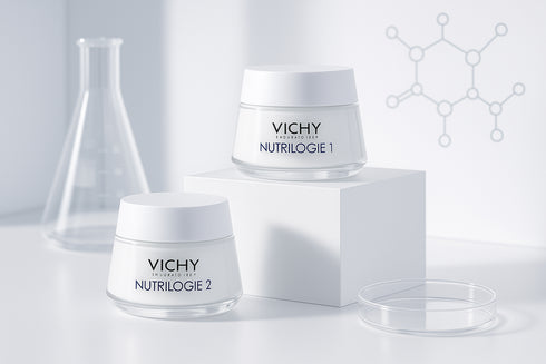 Vichy Nutrilogie 1 et 2 laboratoire scientifique - crèmes dermatologiques formule testée cliniquement