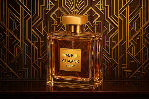 Parfum Gabelil Chavnk art déco géométrique doré - eau de parfum féminin luxe années 20 sophistiqué