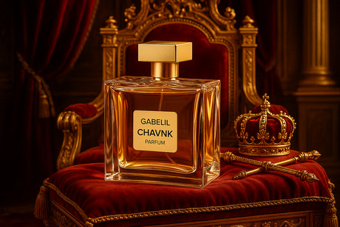 Parfum Gabelil Chavnk trône royal couronne velours rouge - fragrance féminine prestige majestueux luxe