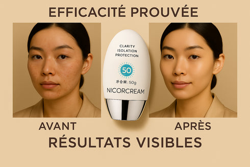 Image avant/après NICORCREAM SPF 50