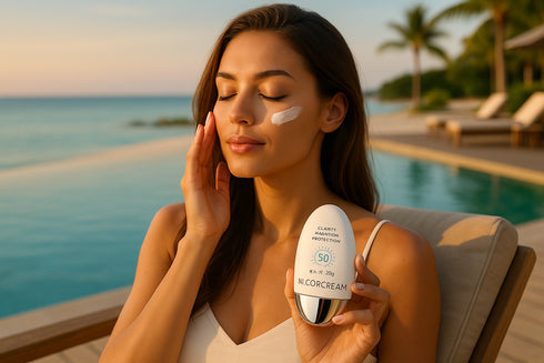 Mannequin utilisant NICORCREAM