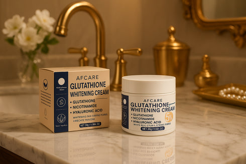 Crème AFCARE Glutathione effets prismatiques diamants - soin visage blanchissant éclat lumineux premium