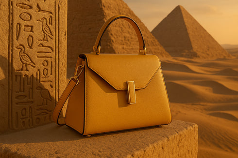 Sac élégant près des pyramides égyptiennes