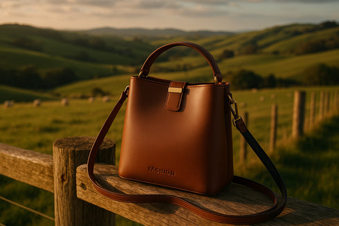 Sac marron dans une ferme néo-zélandaise