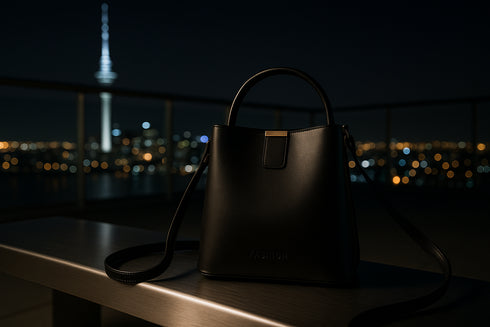 Sac noir sur une terrasse d'observatoire Ă Auckland