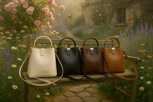 Sacs dans un jardin cottage anglais