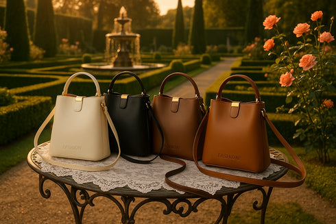 Sacs dans un jardin français formel