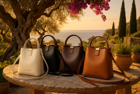 Sacs dans un jardin méditerranéen