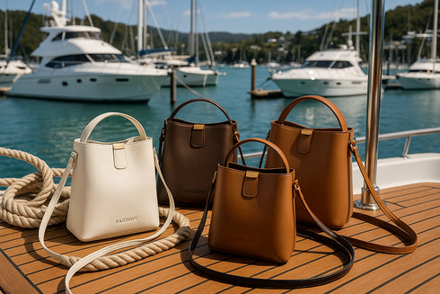 Sacs dans une marina de luxe néo-zélandaise