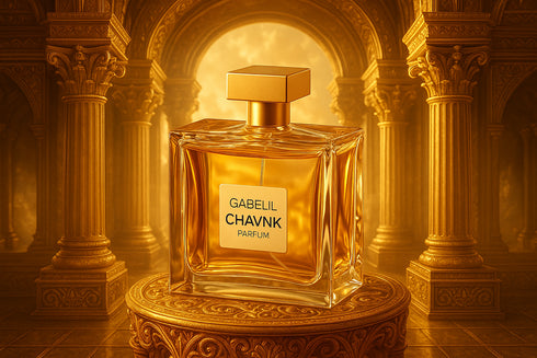 Parfum Gabelil Chavnk temple colonnes grecques dorées - fragrance féminine divine prestige intemporel