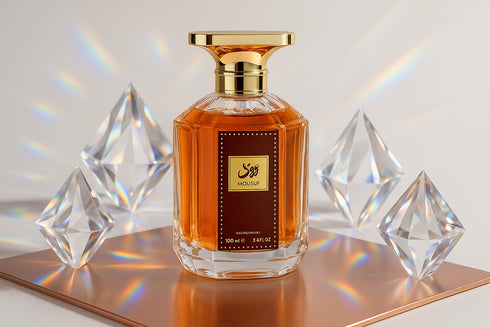 Troisième photo - Surface rose gold avec prismes cristal